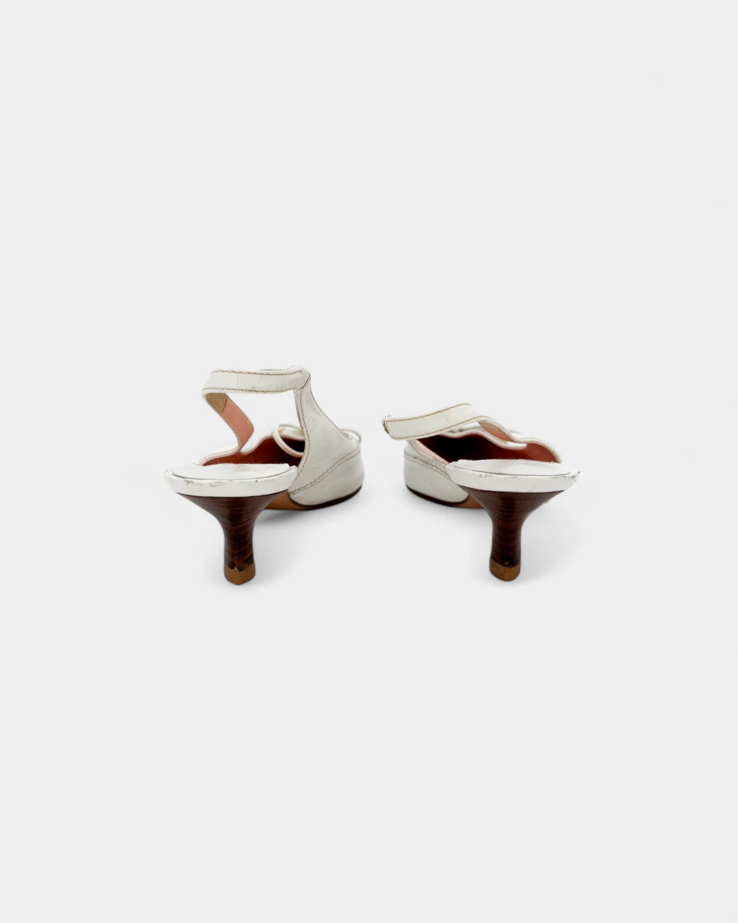 Slingbacks blancs à noeuds - 36 EU / 5 US