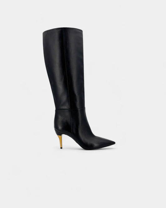 Bottes noires talons dorées - 39,5 EU / 8,5 US