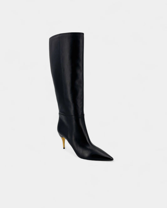 Bottes noires talons dorées - 39,5 EU / 8,5 US