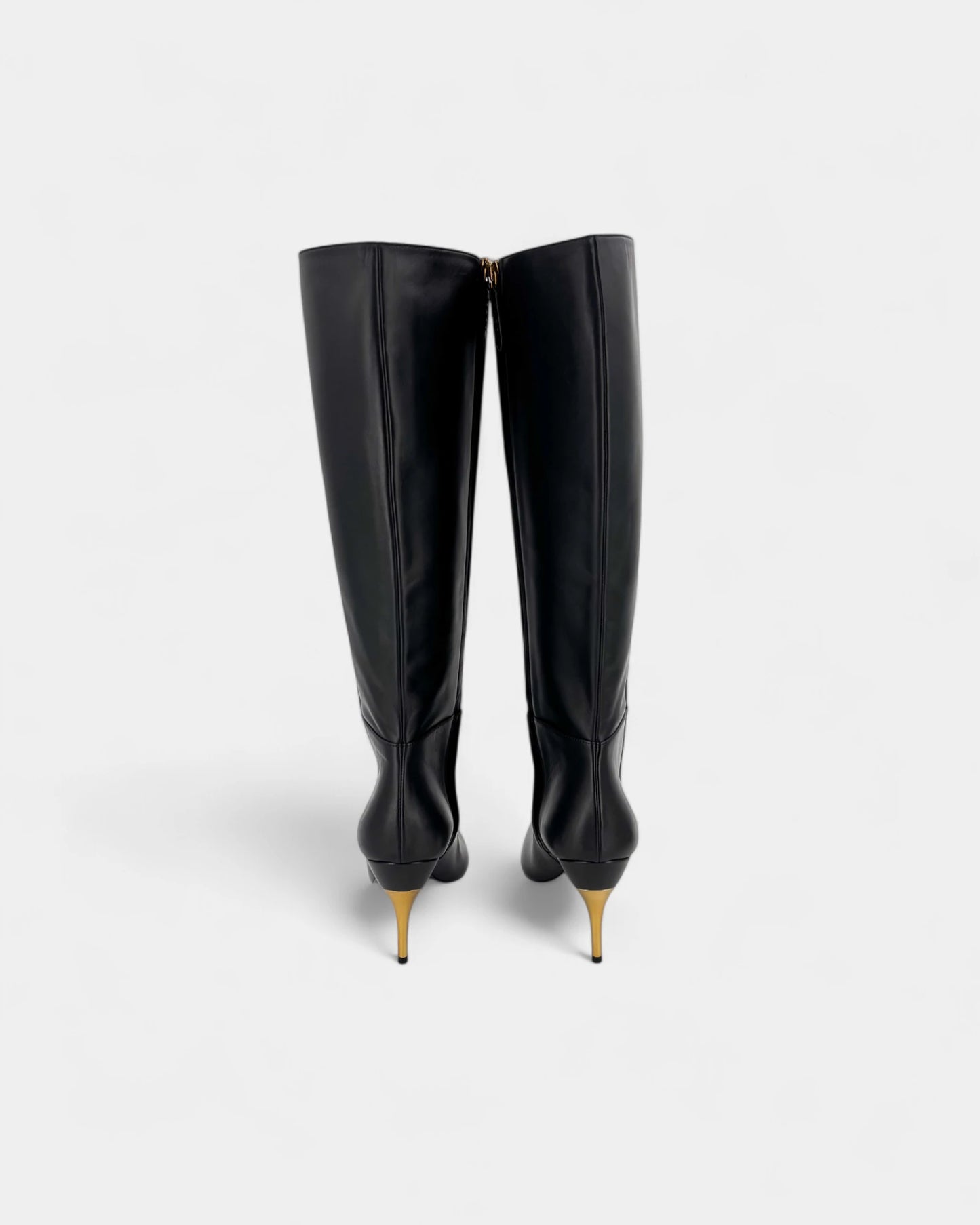 Bottes noires talons dorées - 39,5 EU / 8,5 US