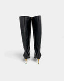 Bottes noires talons dorées