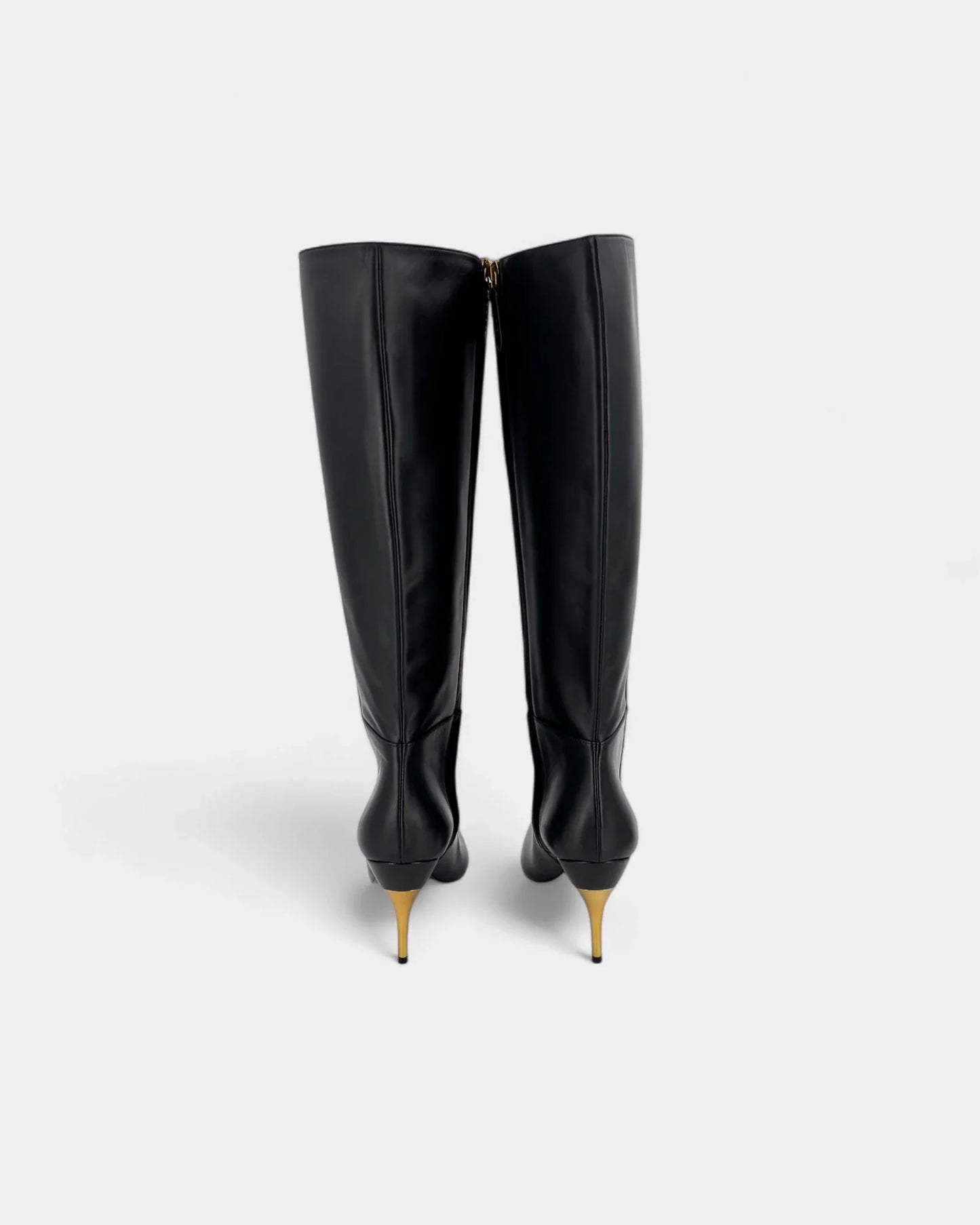 Bottes noires talons dorées - 39,5 EU / 8,5 US