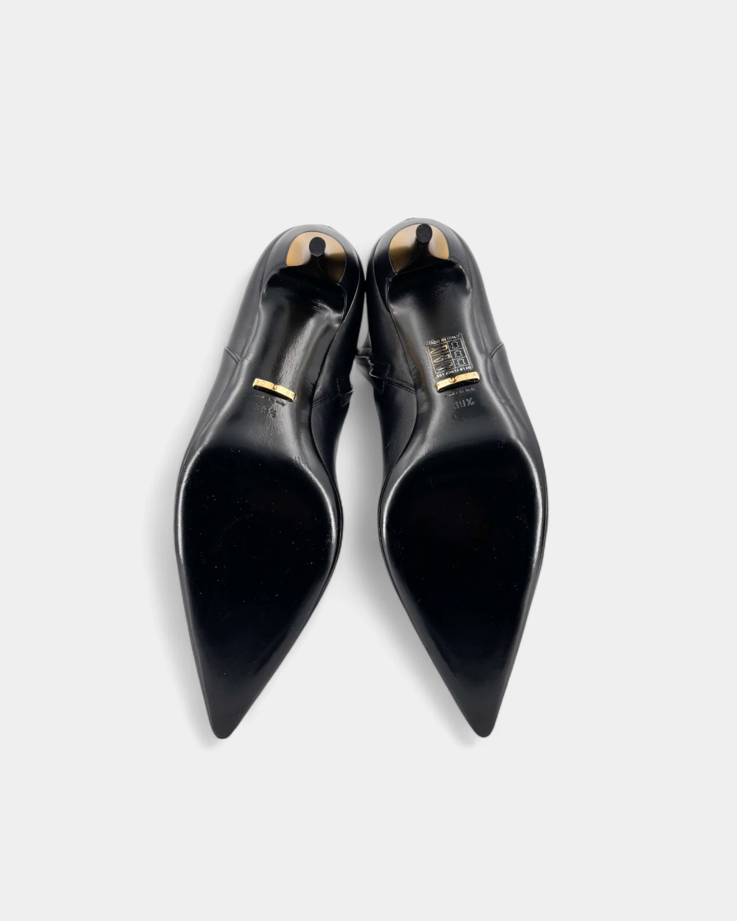 Bottes noires talons dorées - 39,5 EU / 8,5 US