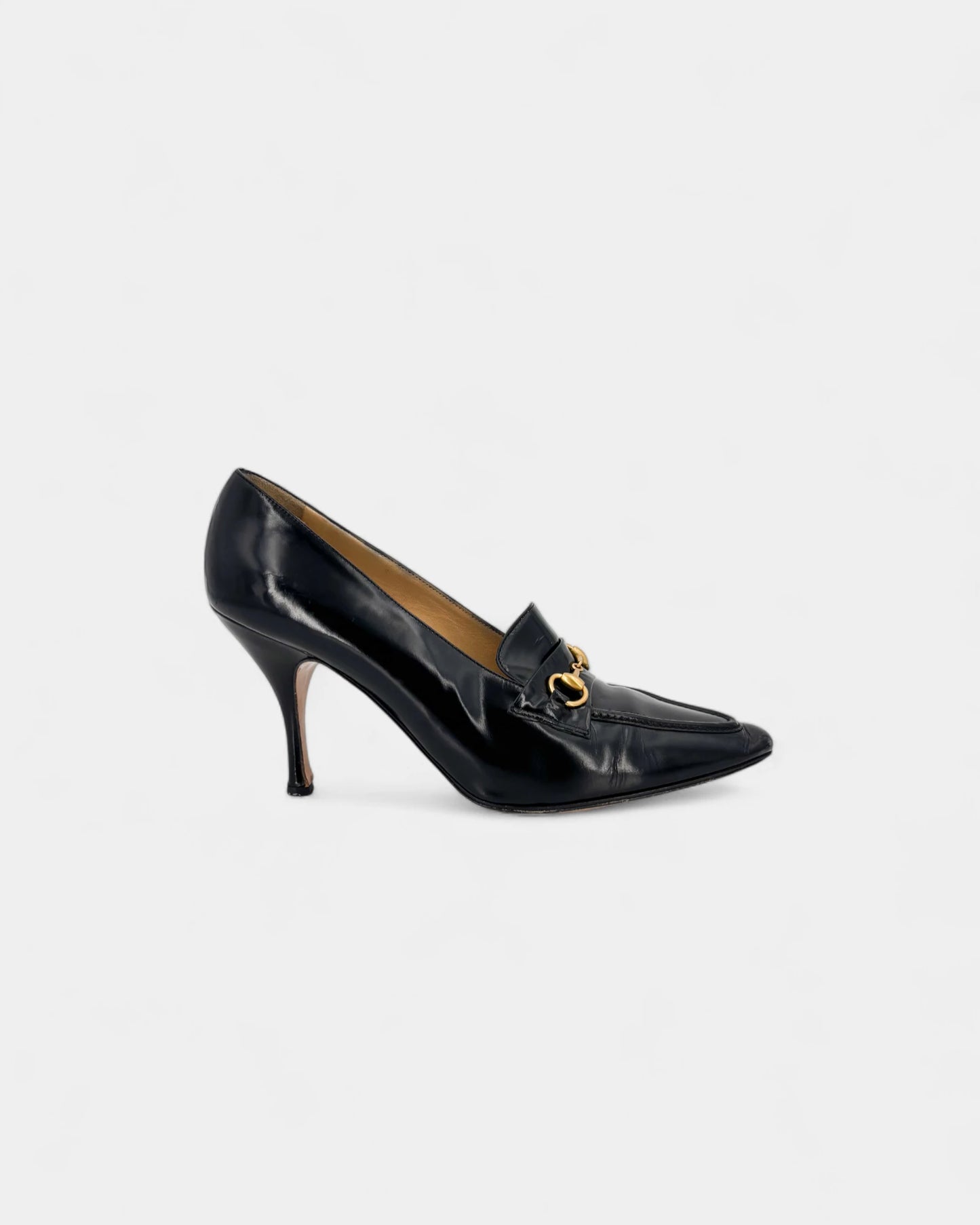 Mocassins à talons mors doré - 40 EU / 9 US