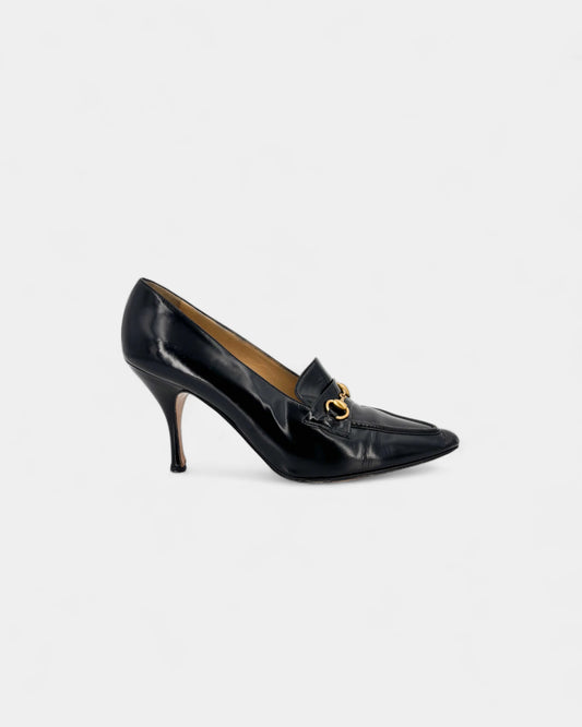 Mocassins à talons mors doré - 40 EU / 9 US