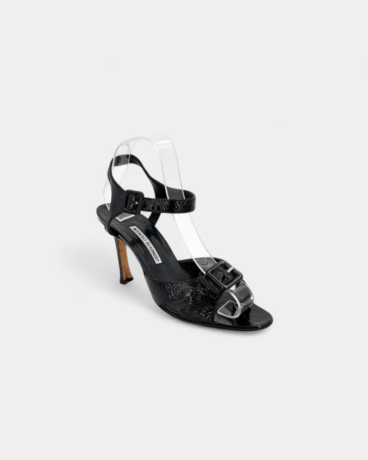 Sandales noirs vernis - 40 EU / 9 US