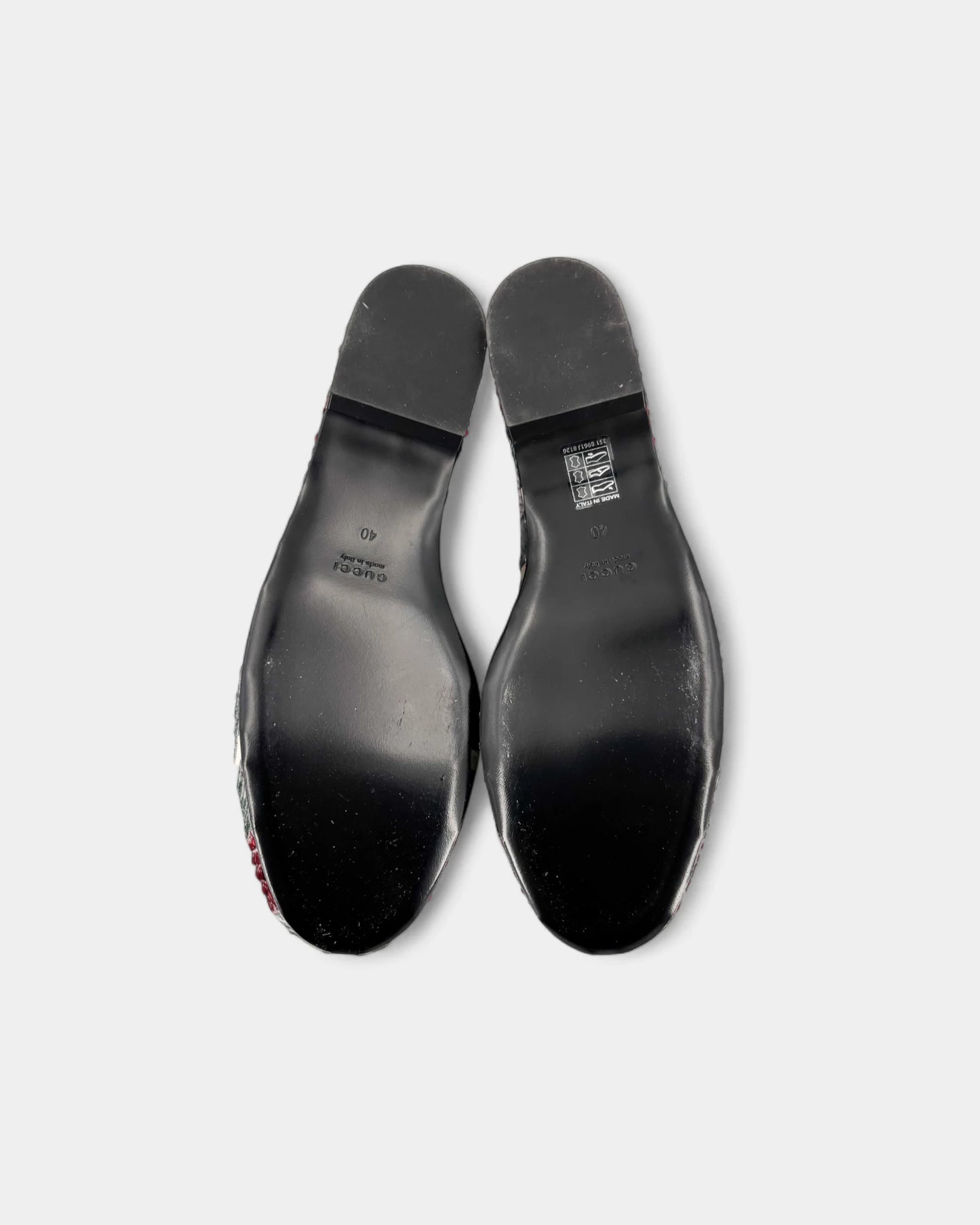 Mocassins compensés vert et rouges - 40 EU / 9 US