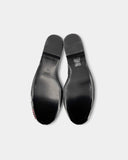 Green and red wedge loafers