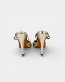 Black and gold heels