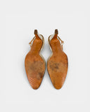 Black and gold heels