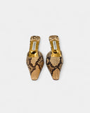 Mules serpent marron