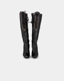 Bottes en cuir avec laçages