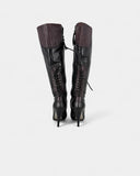 Bottes en cuir avec laçages