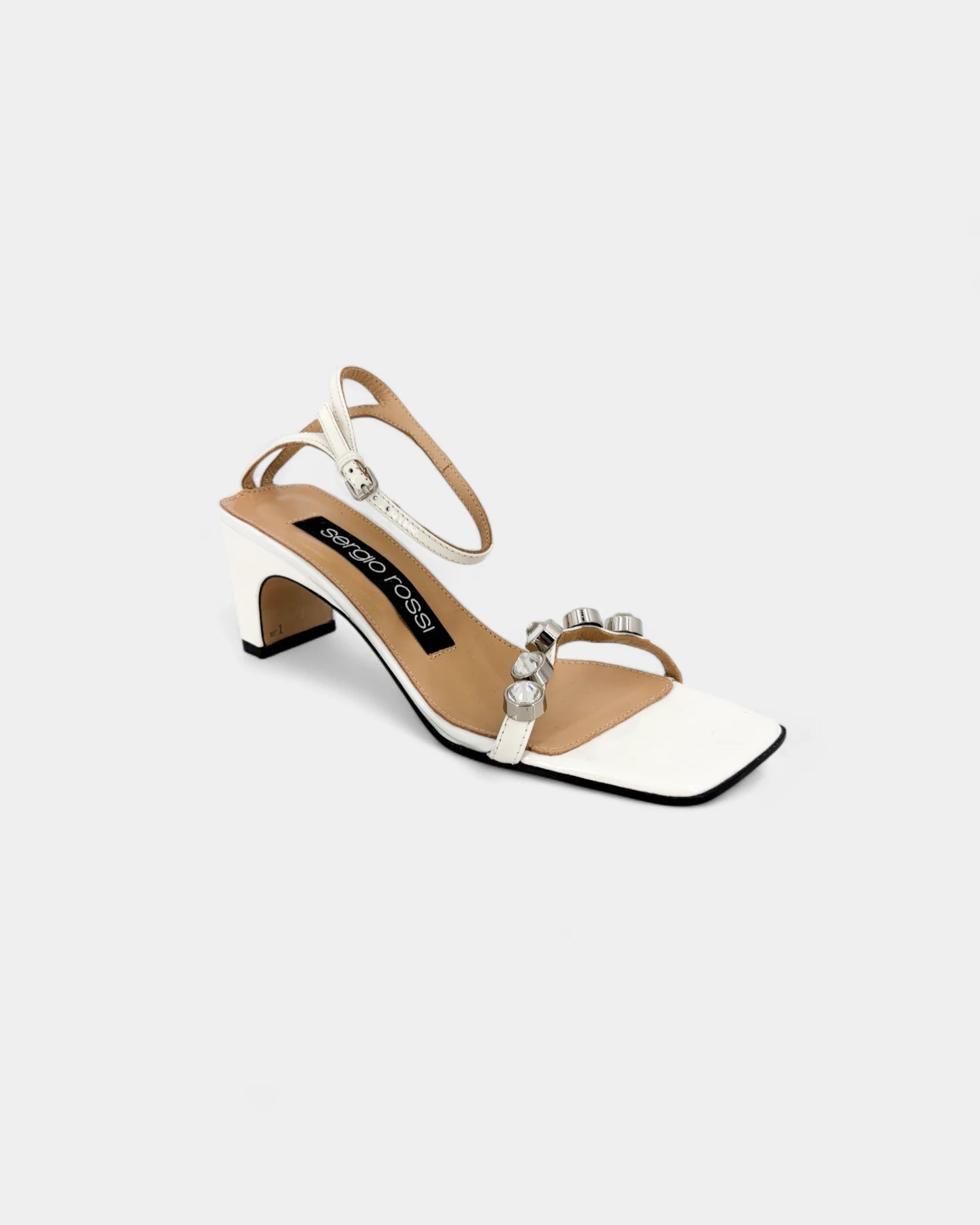 Sandales blanches avec strass - 37 EU / 6 US