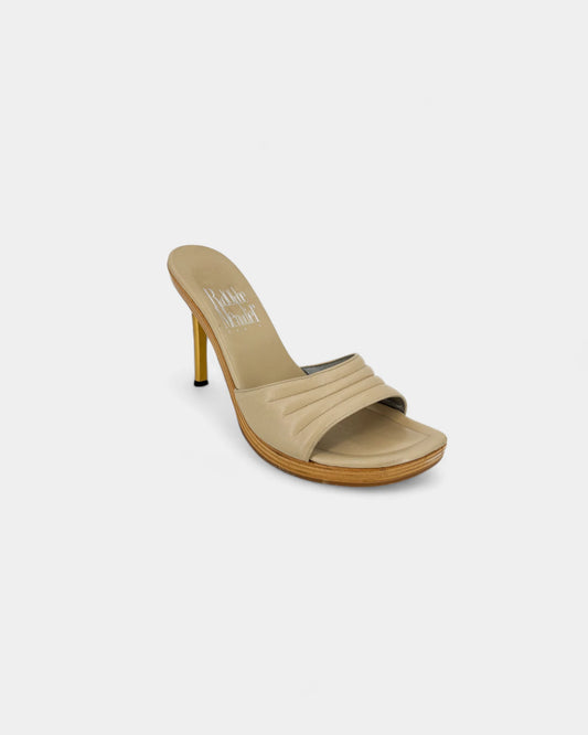 Cream wooden mules - 37.5 EU / 6.5 US