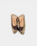 Escarpins à effet python marron à motif animalier