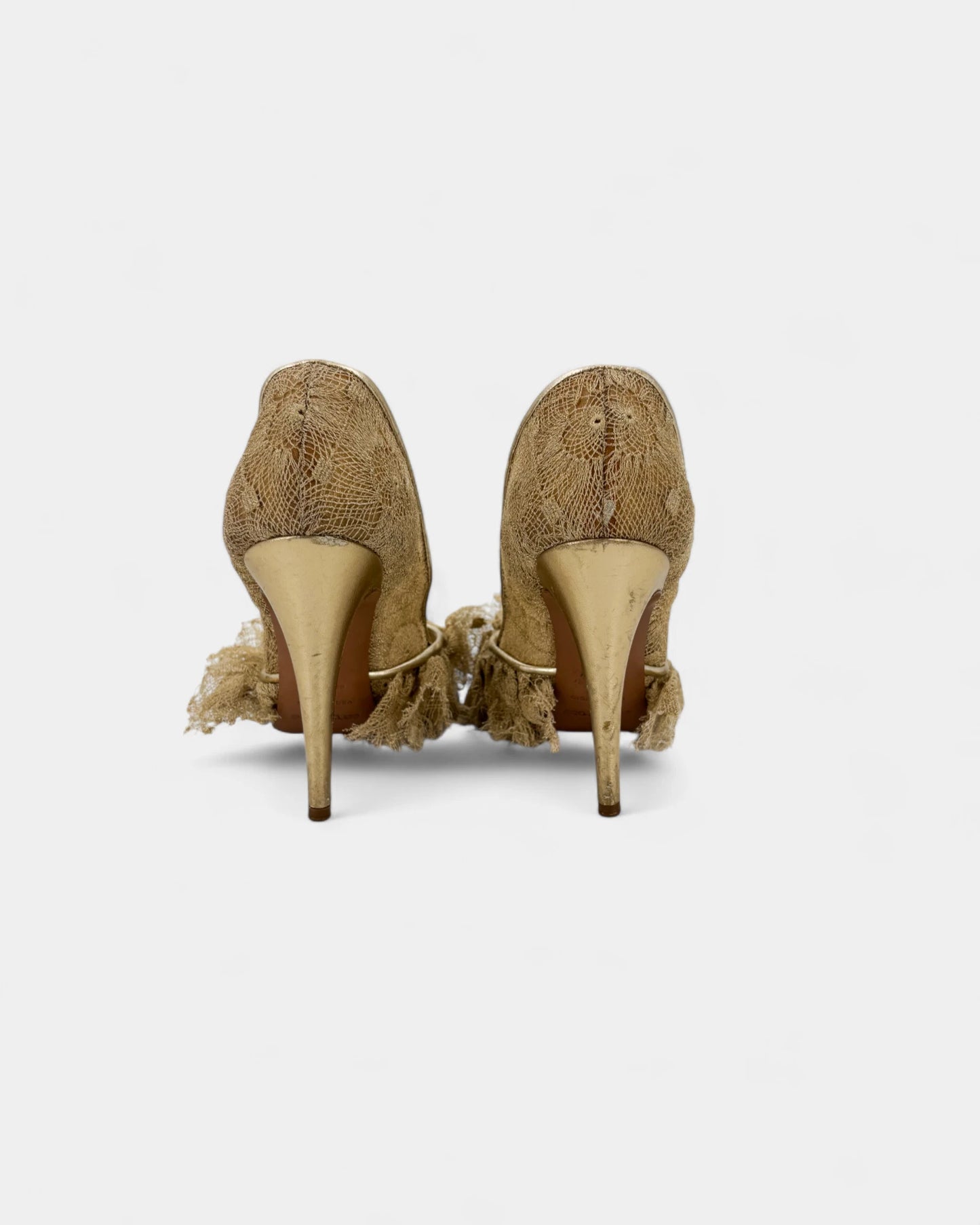 Gold lace pumps - 40 EU / 9 US