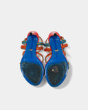 Orange rhinestone sandals