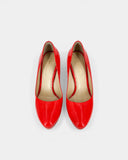Escarpins cuir orange