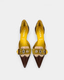 Talons marron jaune