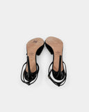 Sandales en cuir noir cloutés