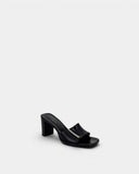 Mules à talons noires