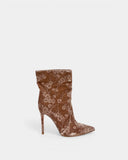 Bottines en velours rose