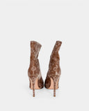 Bottines en velours rose