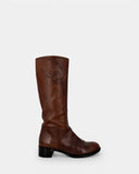 Bottes en cuir marron