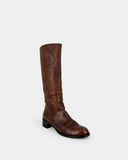 Bottes en cuir marron