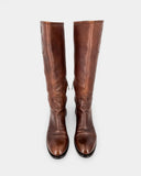 Bottes en cuir marron