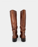 Bottes en cuir marron