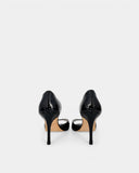 Sandales cuir vernis noir
