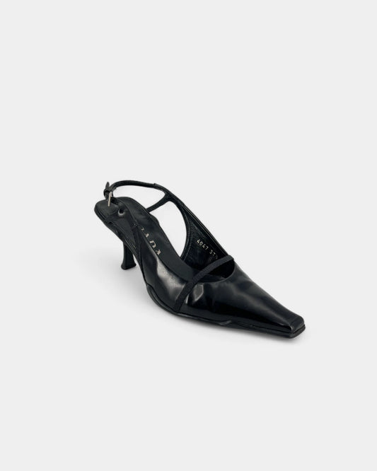 Slingbacks noires - 37.5 EU / 7.5 US