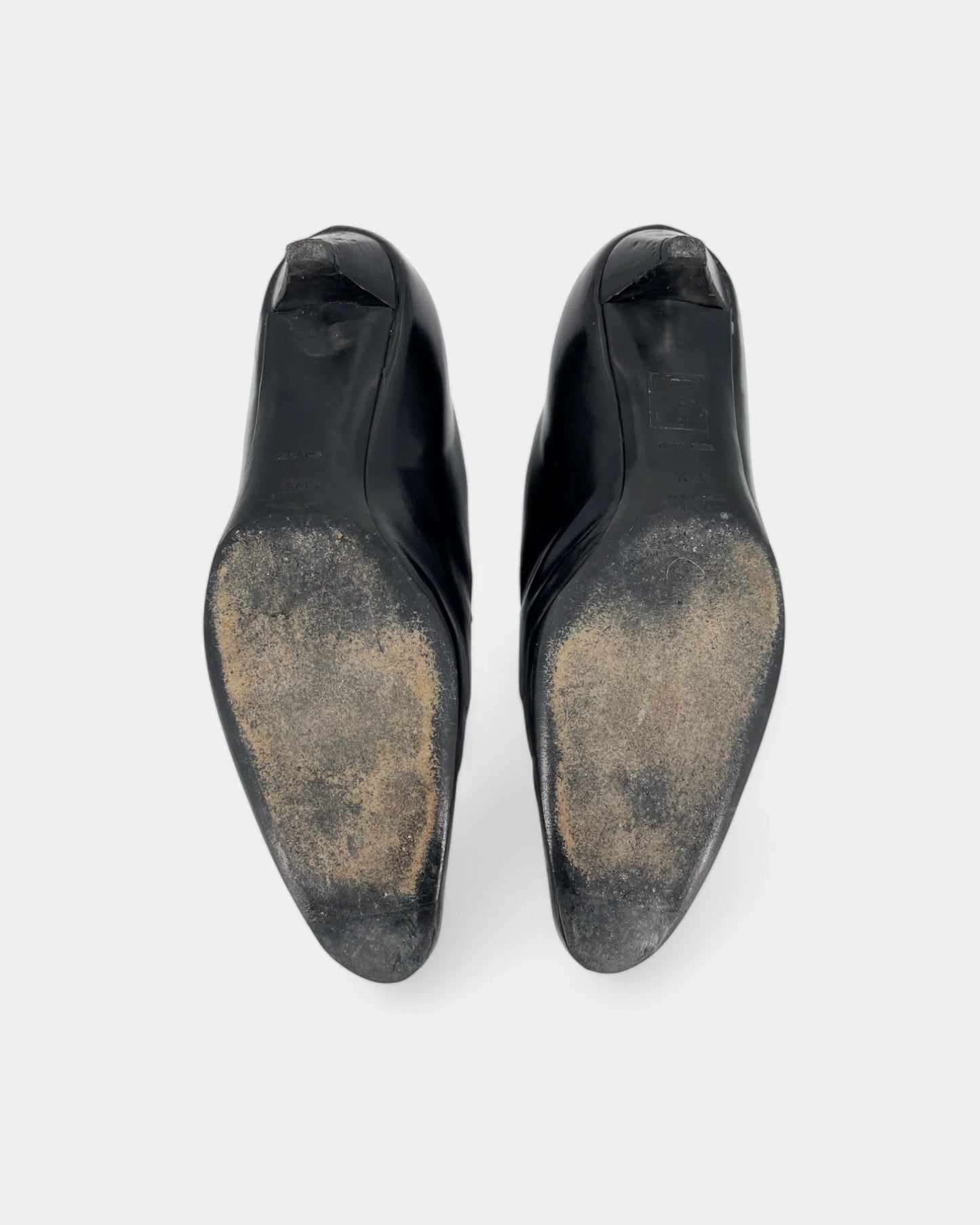 Mocassins noirs à petits talons - 37.5 EU / 7.5 US