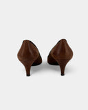 Escarpins marrons avec bijoux