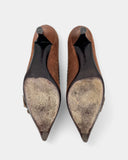 Escarpins marrons avec bijoux