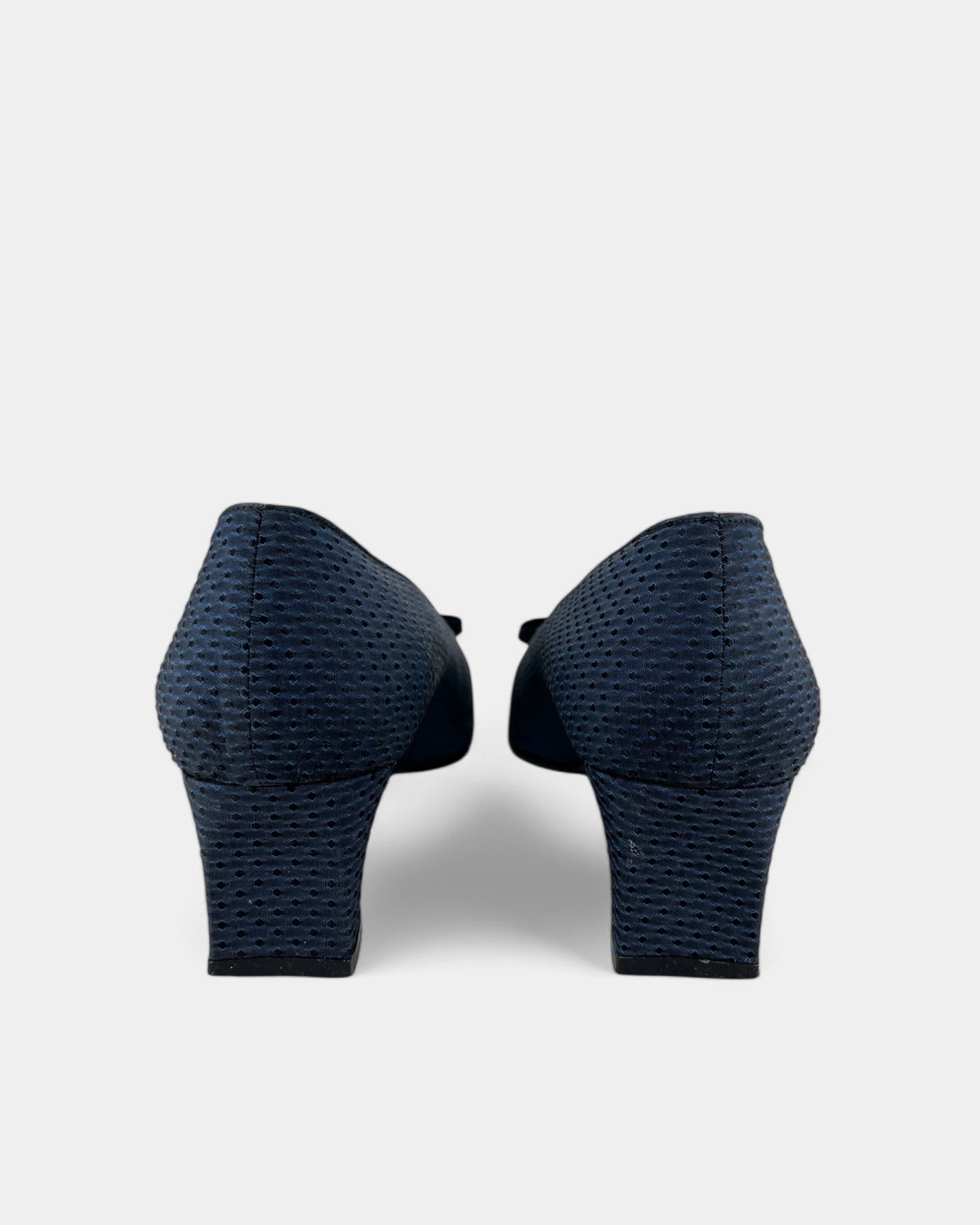 Escarpins bleus à noeud - 37 EU / 7 US