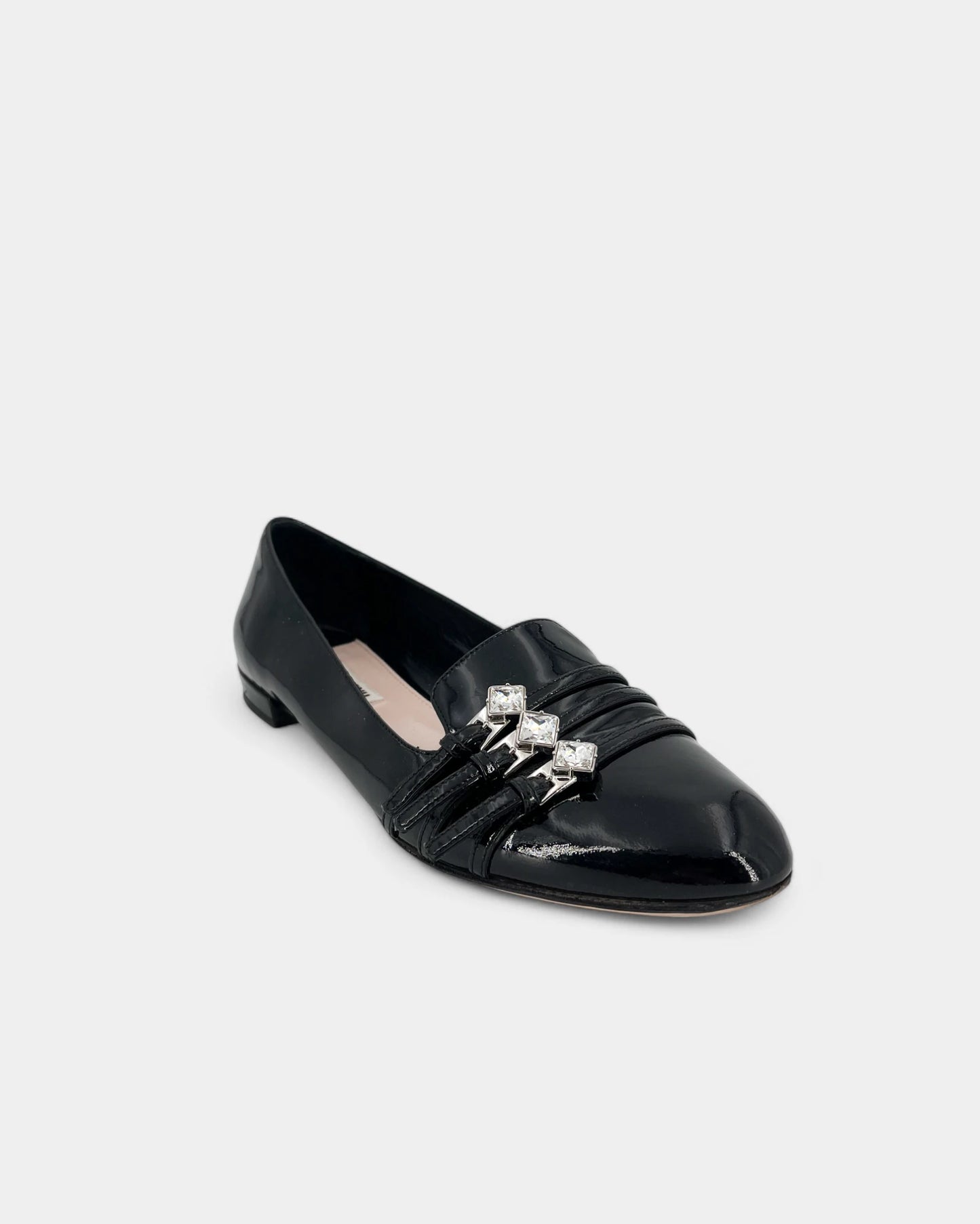 Black patent leather ballerinas