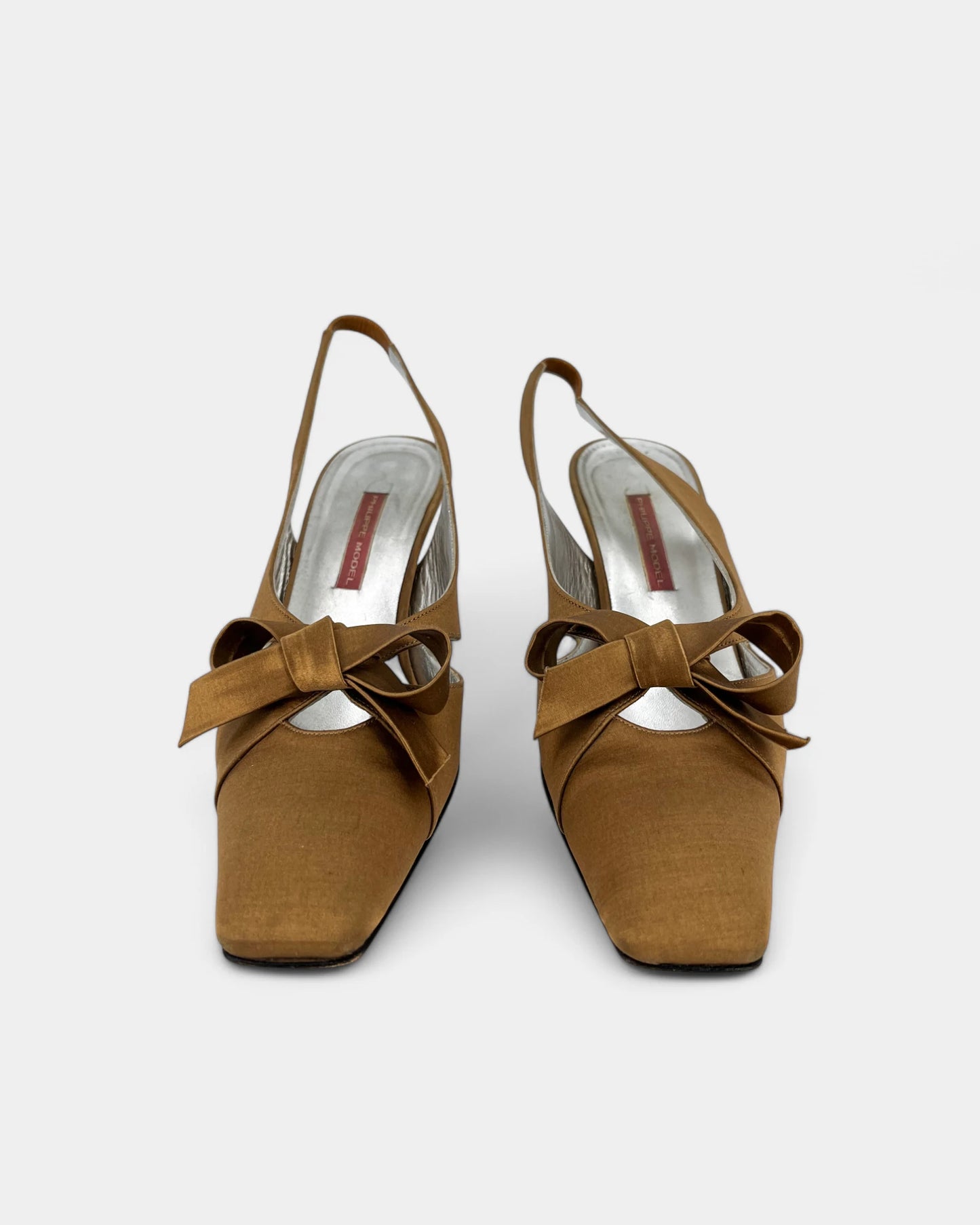 Slingbacks bronzes à noeud - 37.5 EU / 7.5 US