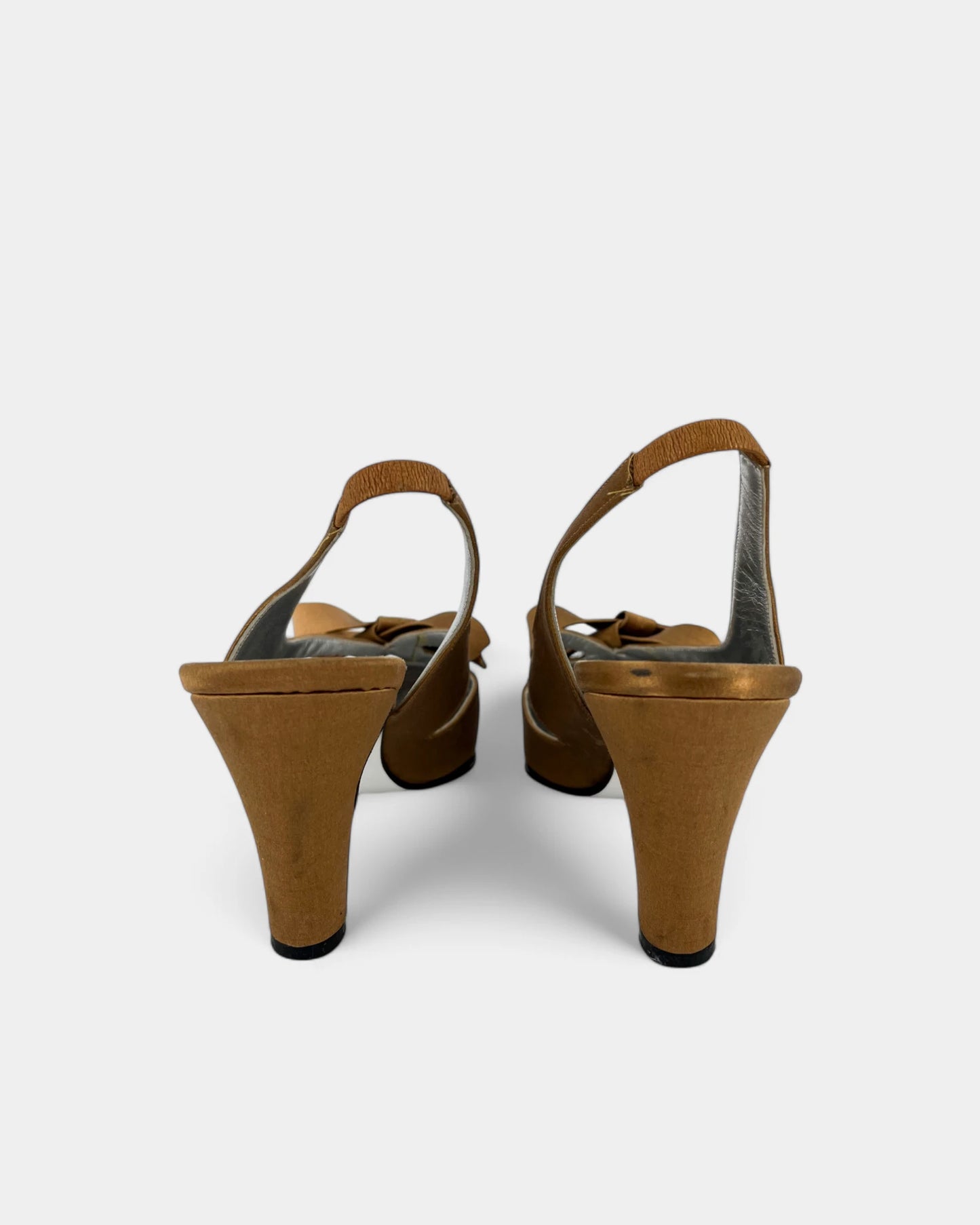 Slingbacks bronzes à noeud - 37.5 EU / 7.5 US