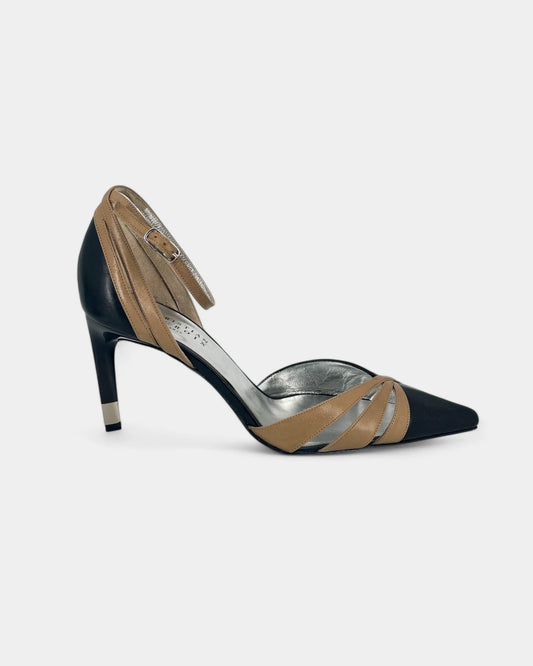 Escarpins noirs et marrons - 38 EU / 8 US