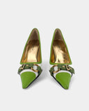 Escarpins verts et blancs - 38 EU / 7 US