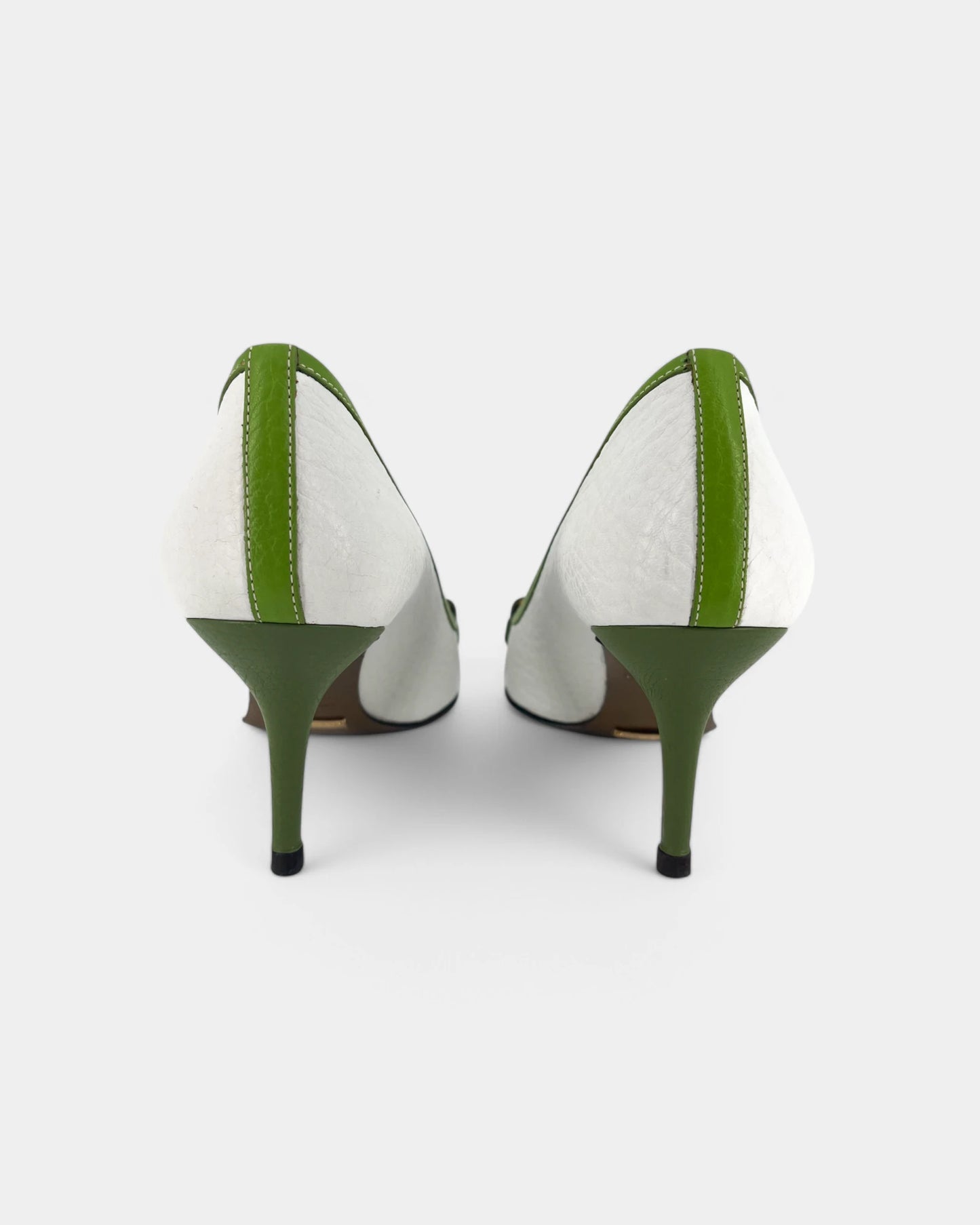 Escarpins verts et blancs - 38 EU / 8 US