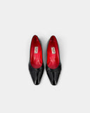 Escarpins en cuir noir à petits talons
