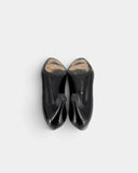 Escarpins en cuir noir à petits talons