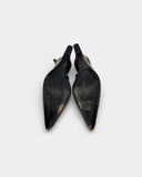 Grey suede wedge heel pumps