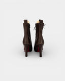 Brown leather lined ankle boots