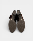 Brown suede boots