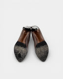 Taupe leather knee-high boots